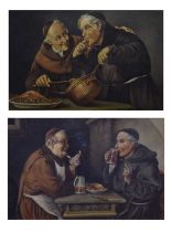 Italian School, circa 1900 - Pair of oil on canvas - 'The Right Flavour' and 'Home Brewed'
