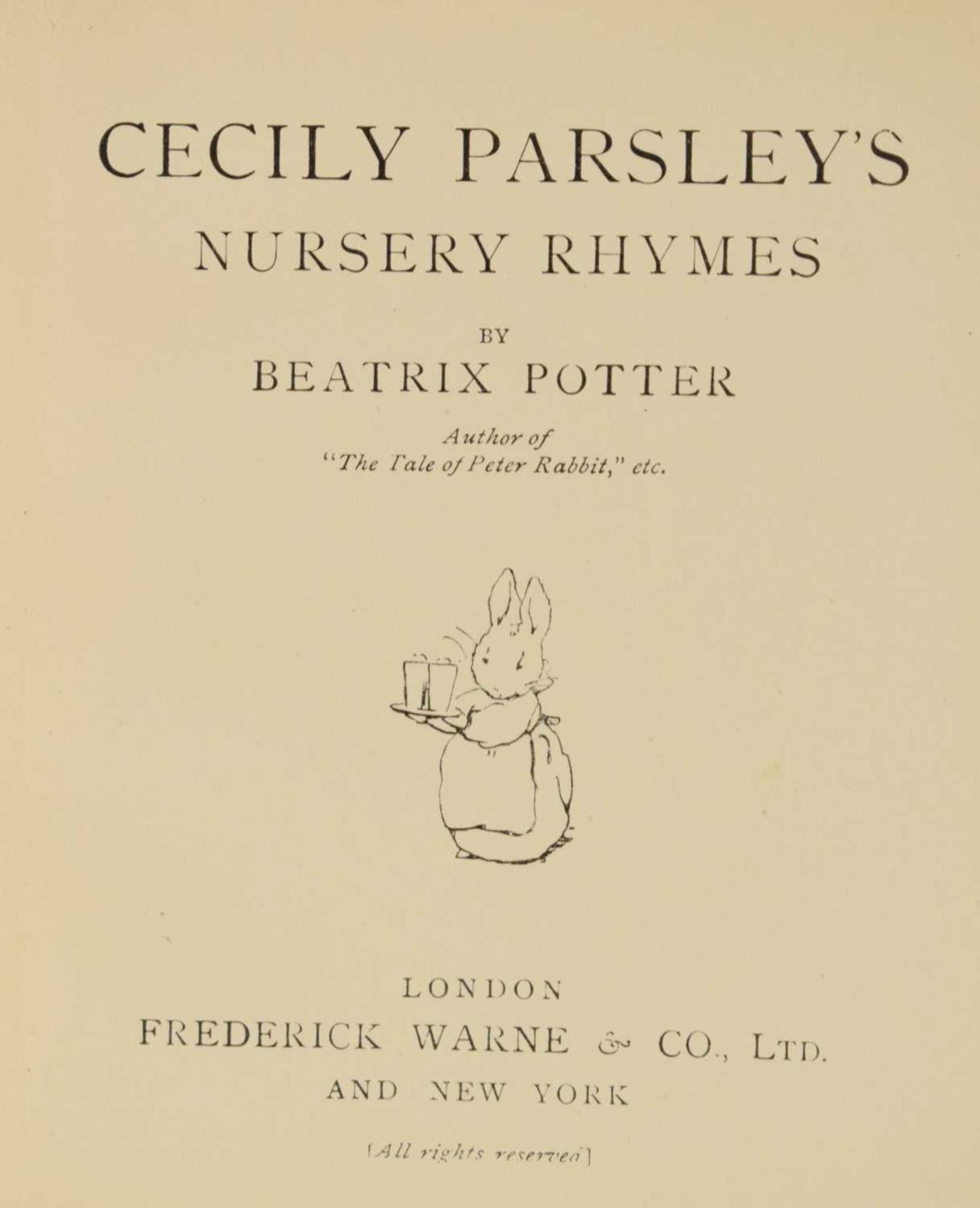 Potter, Beatrix - 'Cecily Parsley's Nursery Rhymes' - First edition - Image 9 of 23