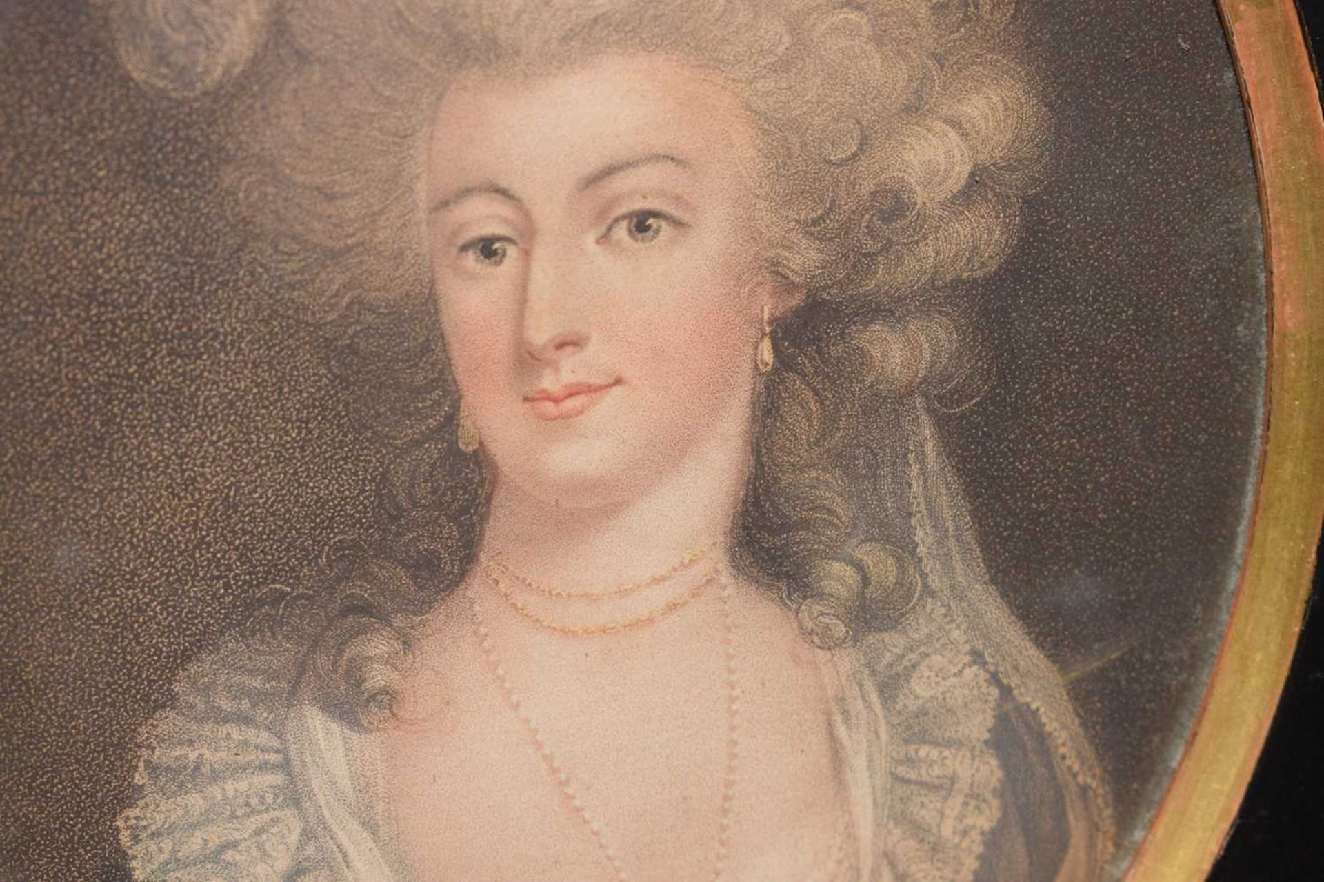 Two 18th century coloured mezzotints of Louis XVI and Marie Antoinette - Image 8 of 11