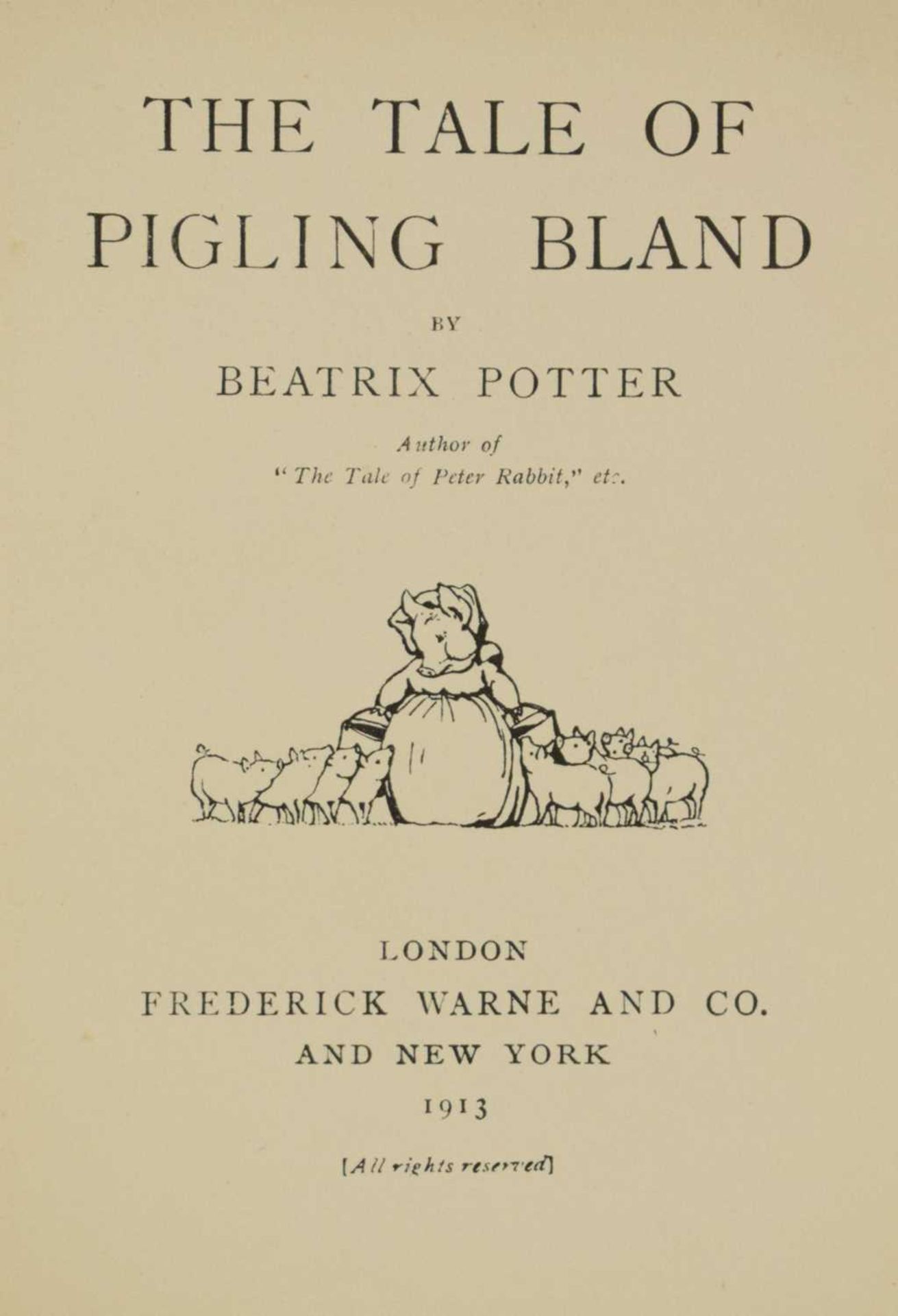 Potter, Beatrix - 'The Tale of Pigling Bland' - First edition 1913 - Image 8 of 19