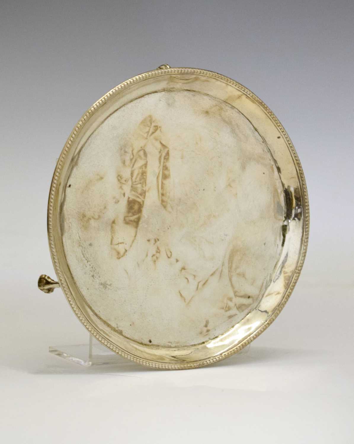 George III silver card tray