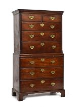 George III mahogany chest-on-chest or tallboy