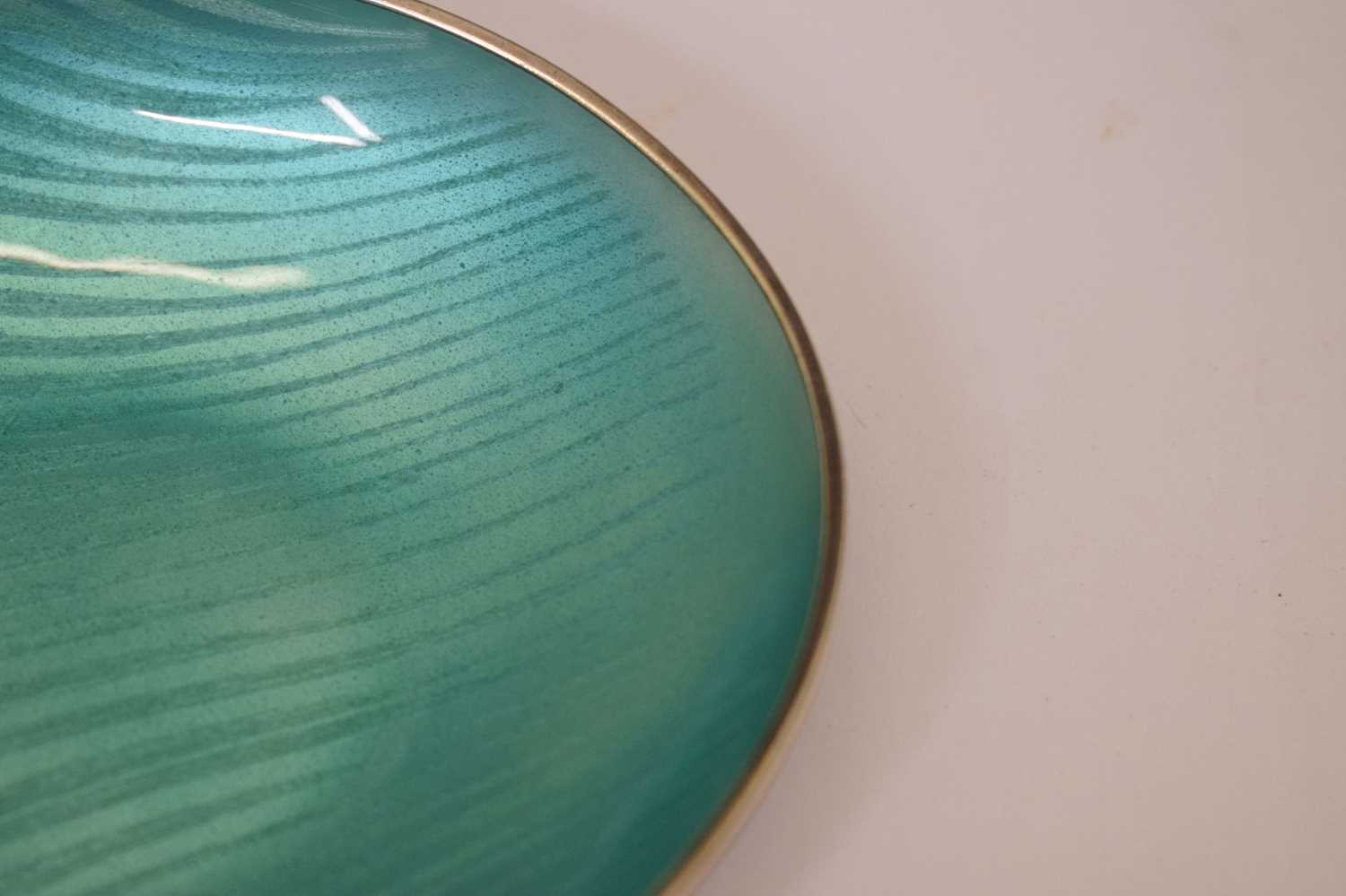 Anton Michelsen - Danish white metal and green enamel dish - Image 4 of 14