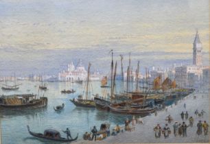 Walter Paris (1842-1906) - Watercolour - 'Sunrise at Venice'