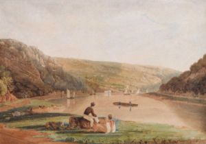 Attributed to Samuel Jackson, (1794-1869)- Watercolour - The Avon