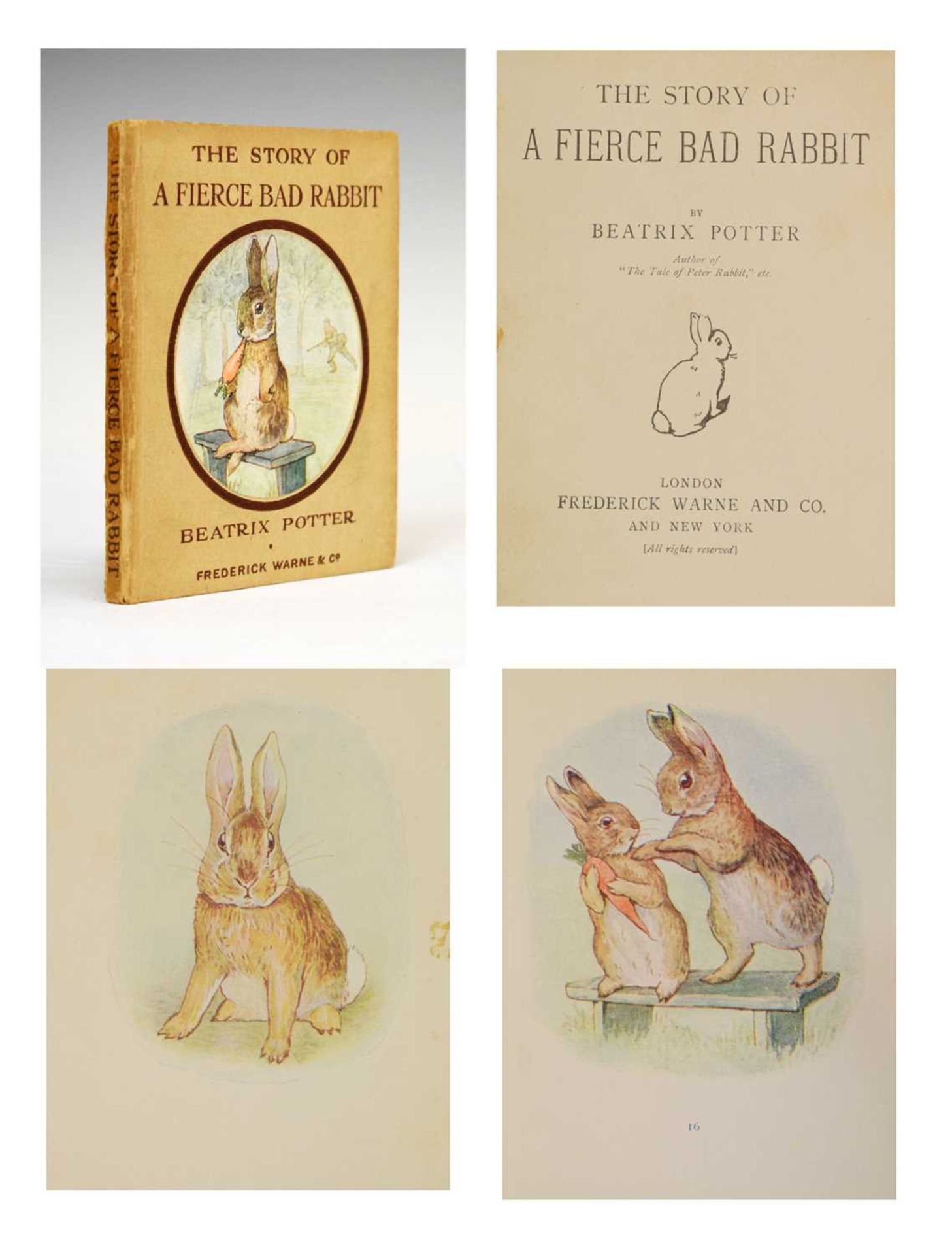 Potter, Beatrix - 'The Story of A Fierce Bad Rabbit' - First Edition
