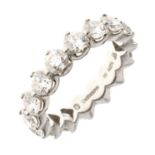 De Beers Allegria diamond platinum full eternity ring