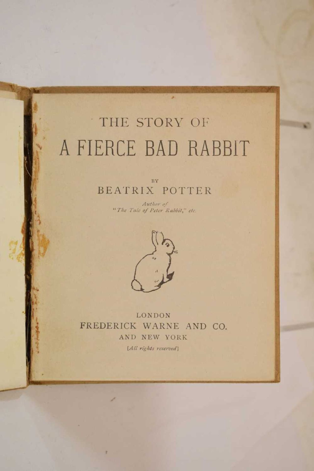 Potter, Beatrix - 'The Story of A Fierce Bad Rabbit' - First Edition - Image 20 of 20
