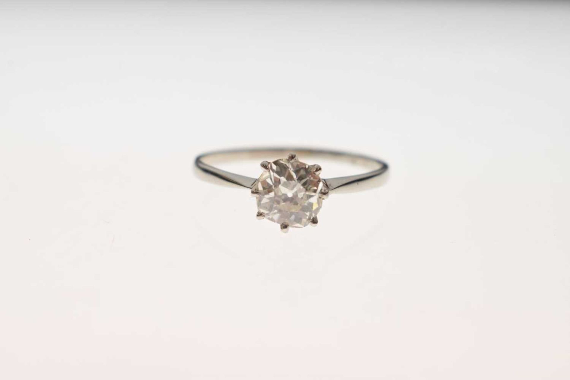 Diamond solitaire platinum ring - Image 2 of 7