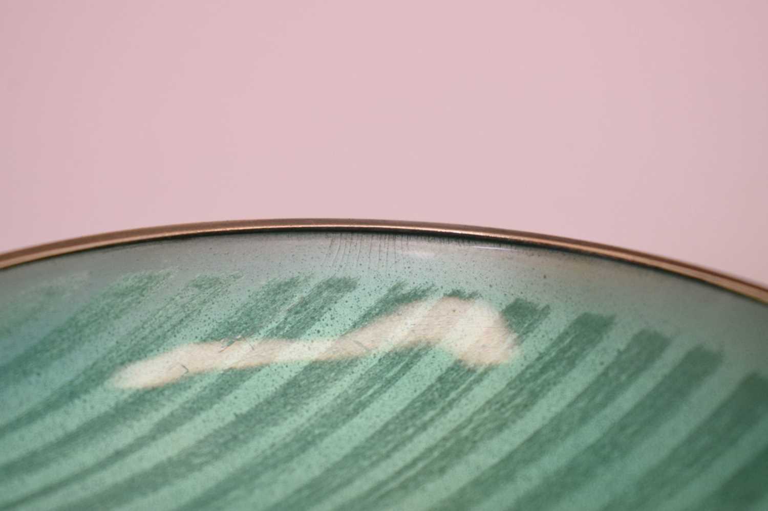 Anton Michelsen - Danish white metal and green enamel dish - Image 13 of 14