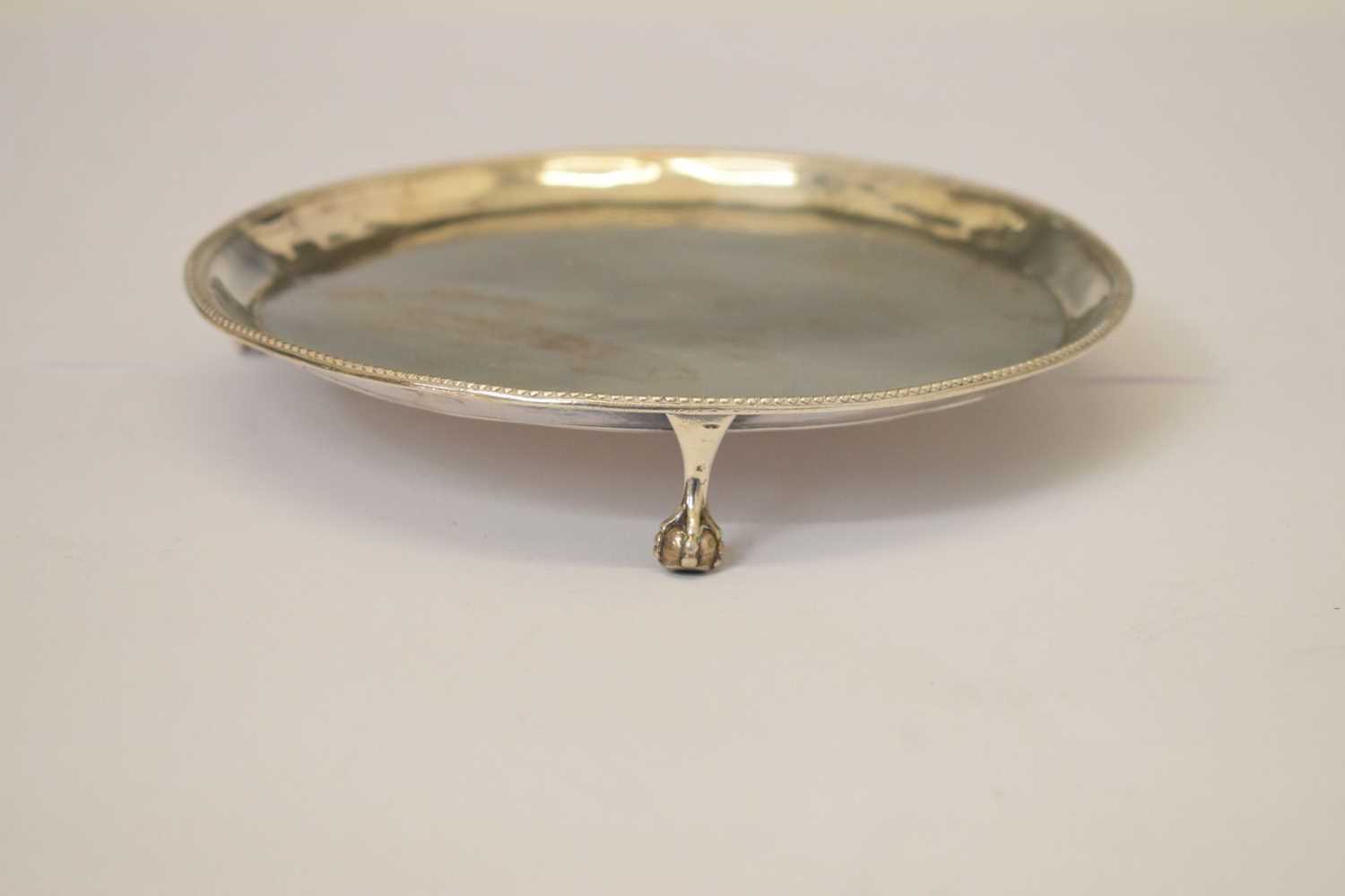 George III silver card tray - Image 2 of 11