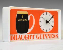 Advertising - 'Draught Guinness' 1970s printed acrylic wall clock
