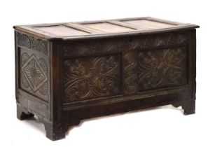 17th century oak coffer or bedding chest
