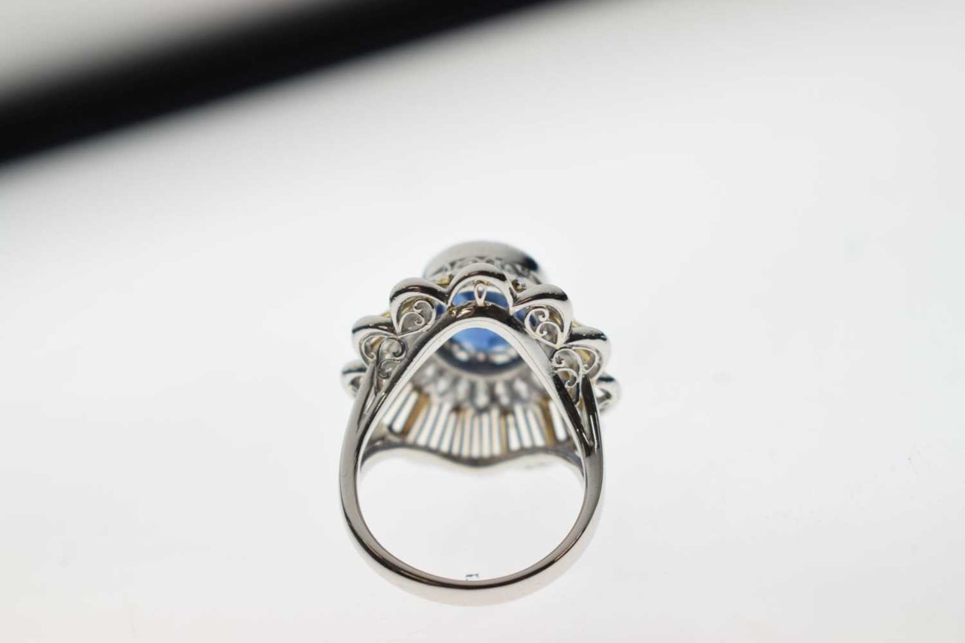 Sapphire and diamond cluster dress ring - Image 3 of 10