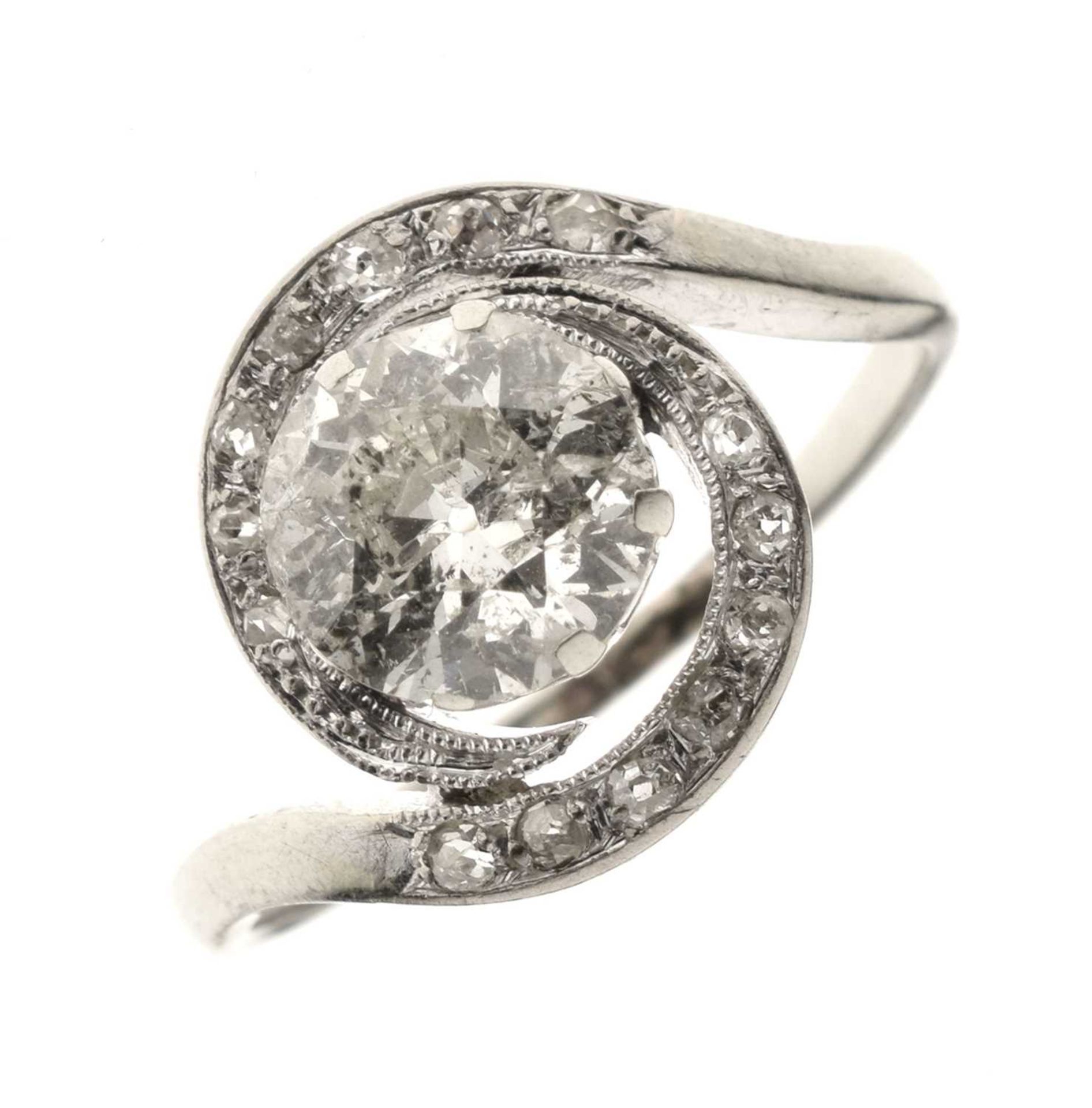 Diamond single stone ring