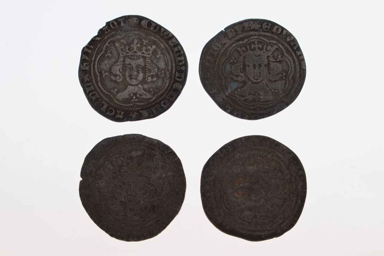 Four Edward III (1327-77) silver groats - Image 7 of 7