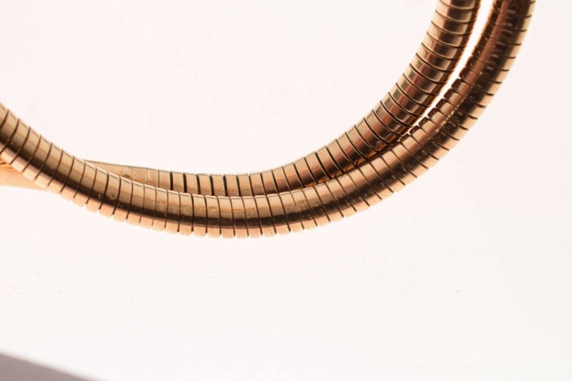 9ct gold and steel spring snake bracelet - Image 7 of 8