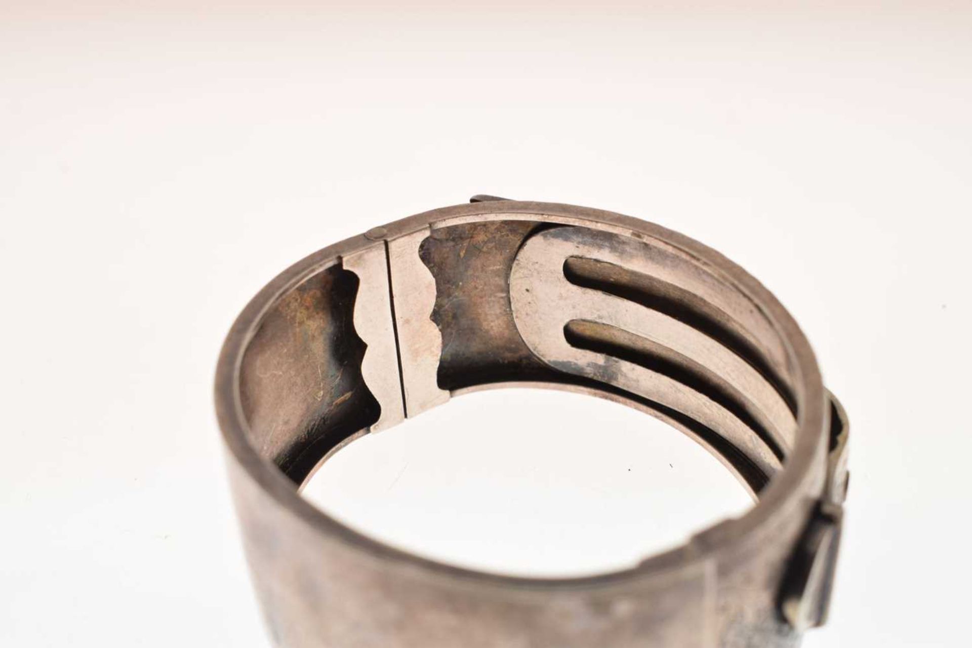 Late Victorian West's Patent silver cuff bangle - Image 8 of 10