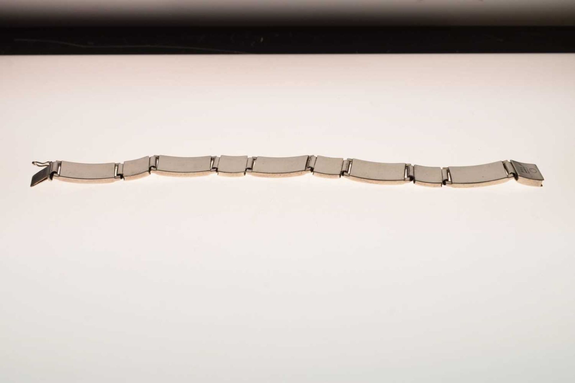 Georg Jensen silver parcel gilt bracelet, No.56A - Image 9 of 11