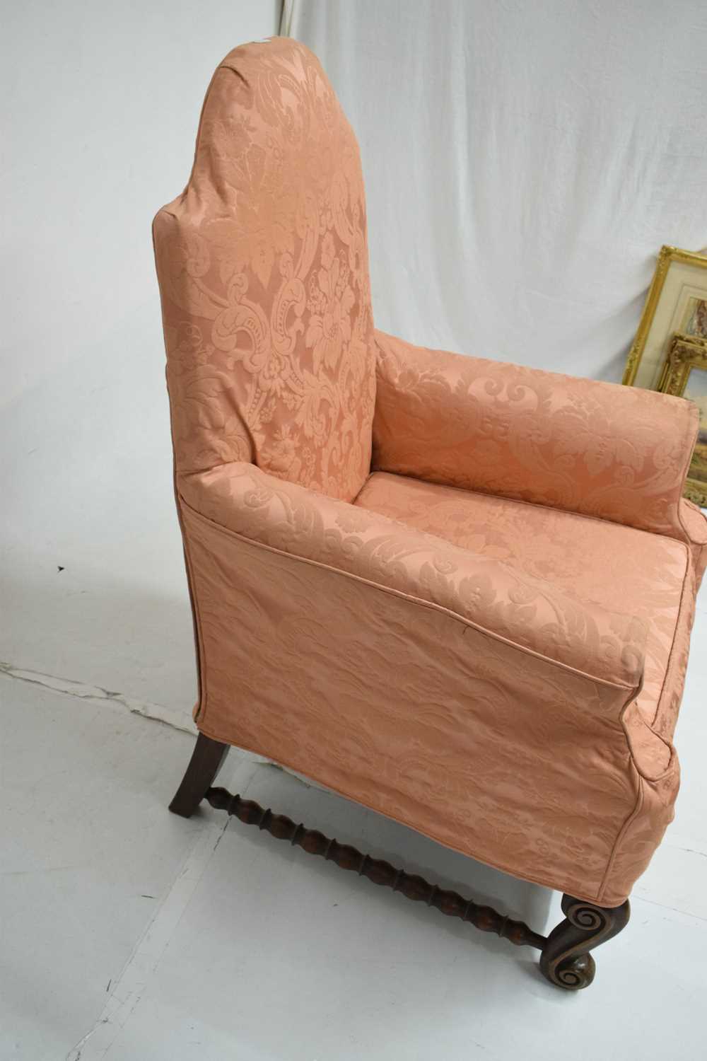 French carved walnut armchair, 18th century taste - Image 9 of 15