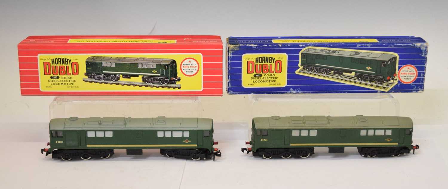 Hornby Dublo - Two boxed 00 gauge railway trainset locomotives