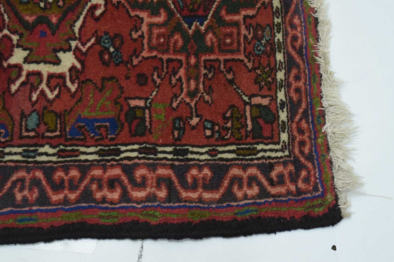 Middle Eastern red ground wool runner - Image 4 of 8