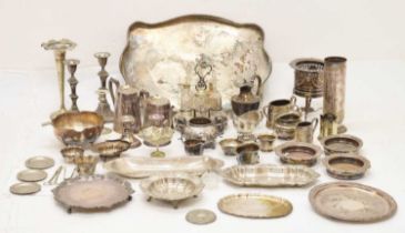 Quantity of silver plated items