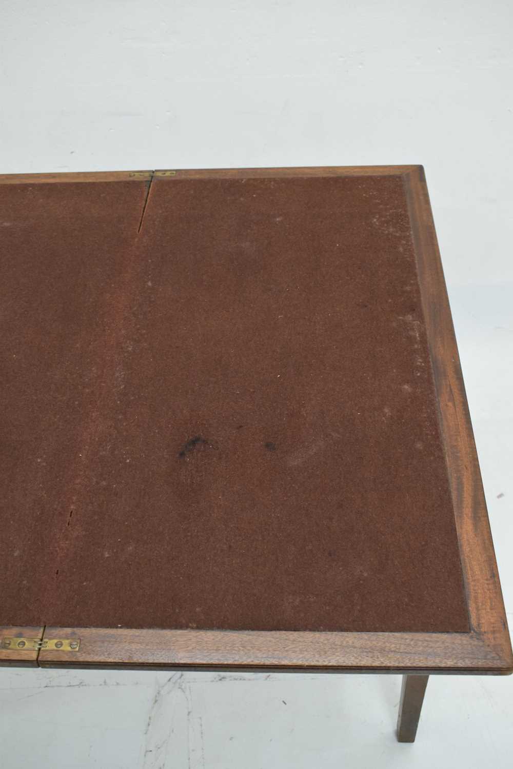 19th century mahogany fold-over card table - Image 5 of 10