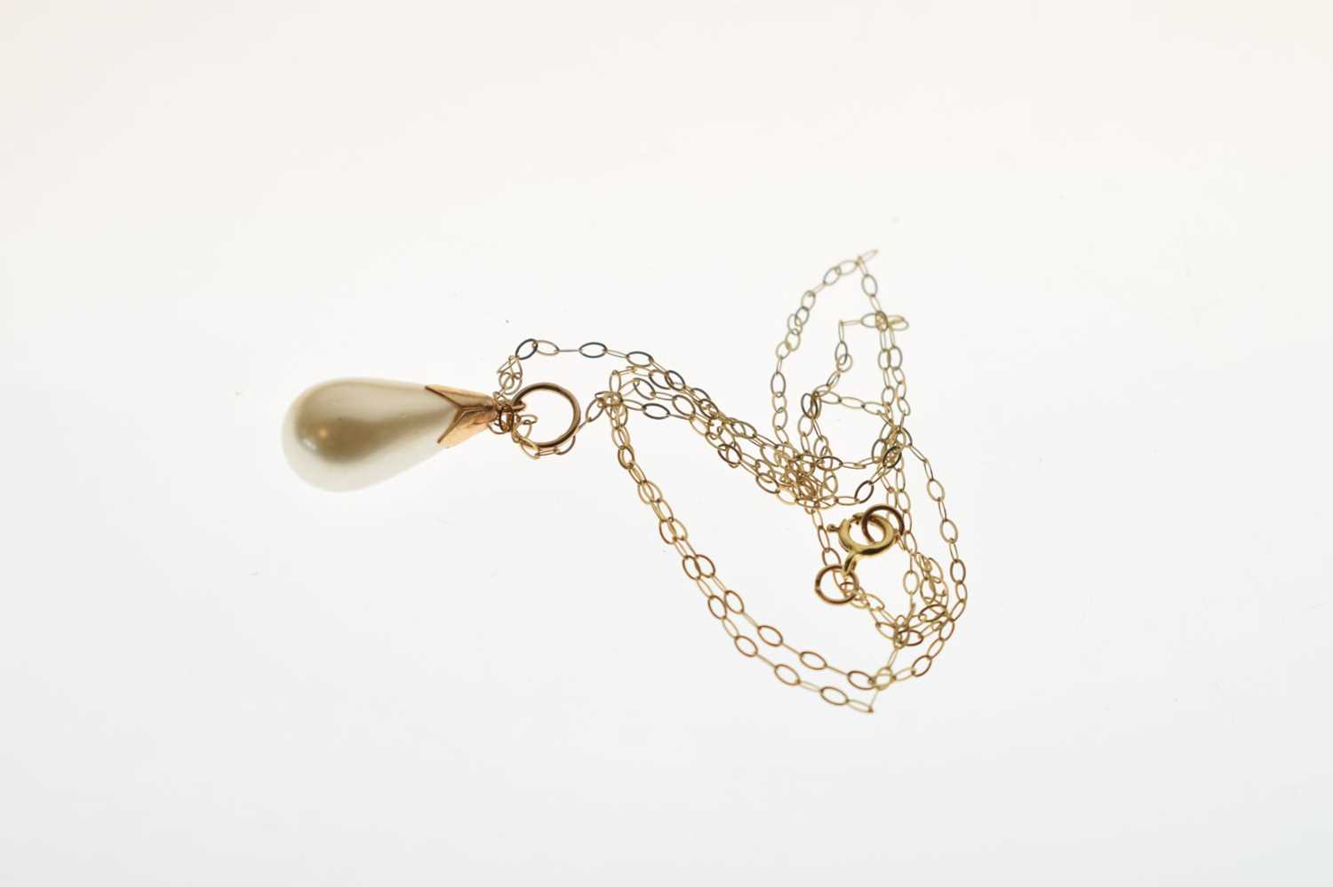 9ct gold rope link necklace - Image 2 of 5