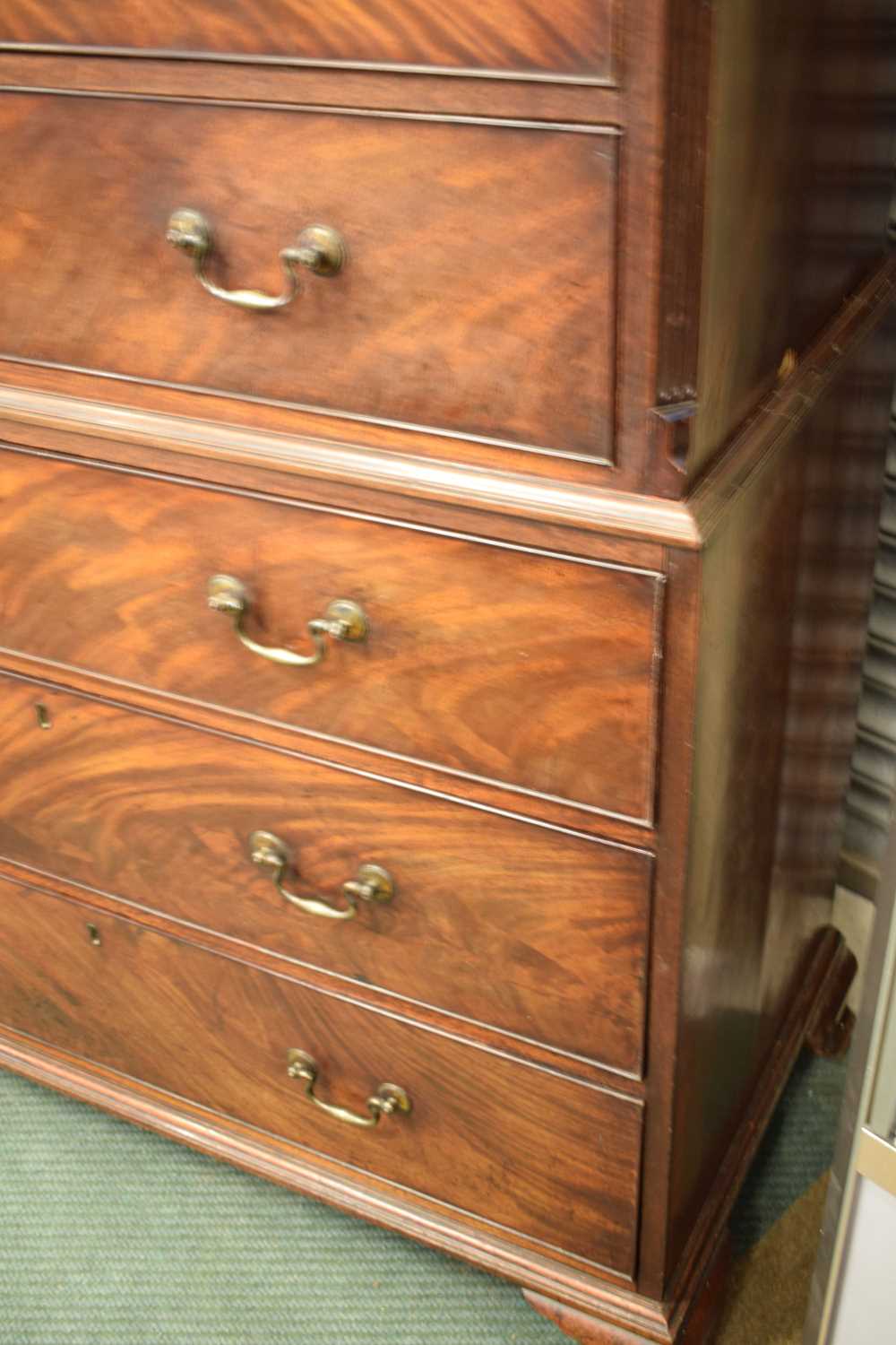 George III mahogany chest on chest - Image 7 of 7