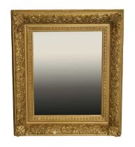 Gilt gesso picture frame, converted into a wall mirror