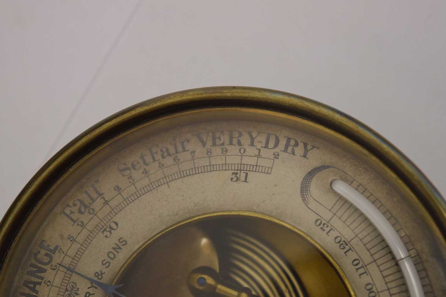 Edwardian aneroid barometer - Image 4 of 8