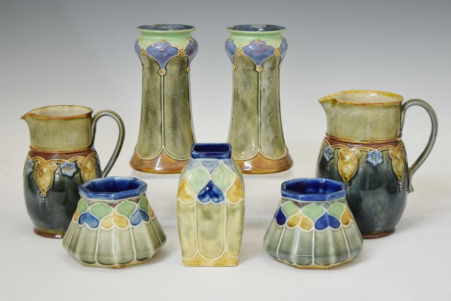 Group of Royal Doulton vases and jugs