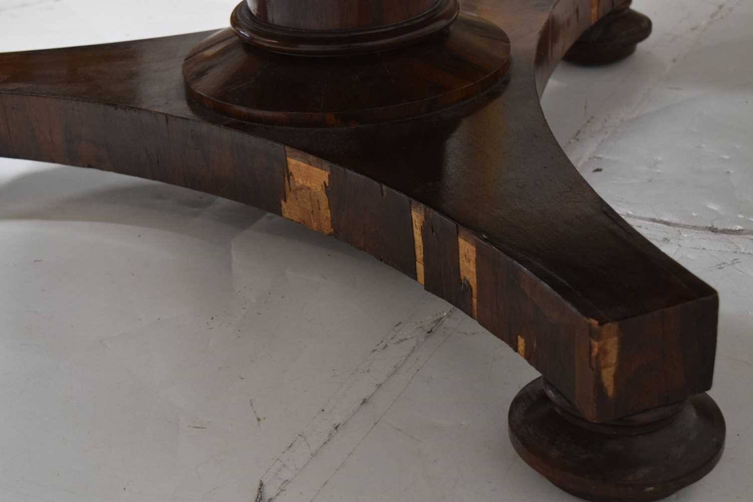 Early Victorian rosewood tilt-top centre or breakfast table - Image 7 of 8