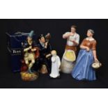 Royal Doulton - Group of five porcelain figures