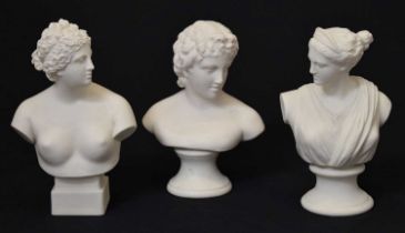 Three Parian busts