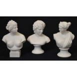 Three Parian busts