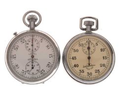 Soviet Zlatoust vintage stopwatch and Lemania Nero stopwatch