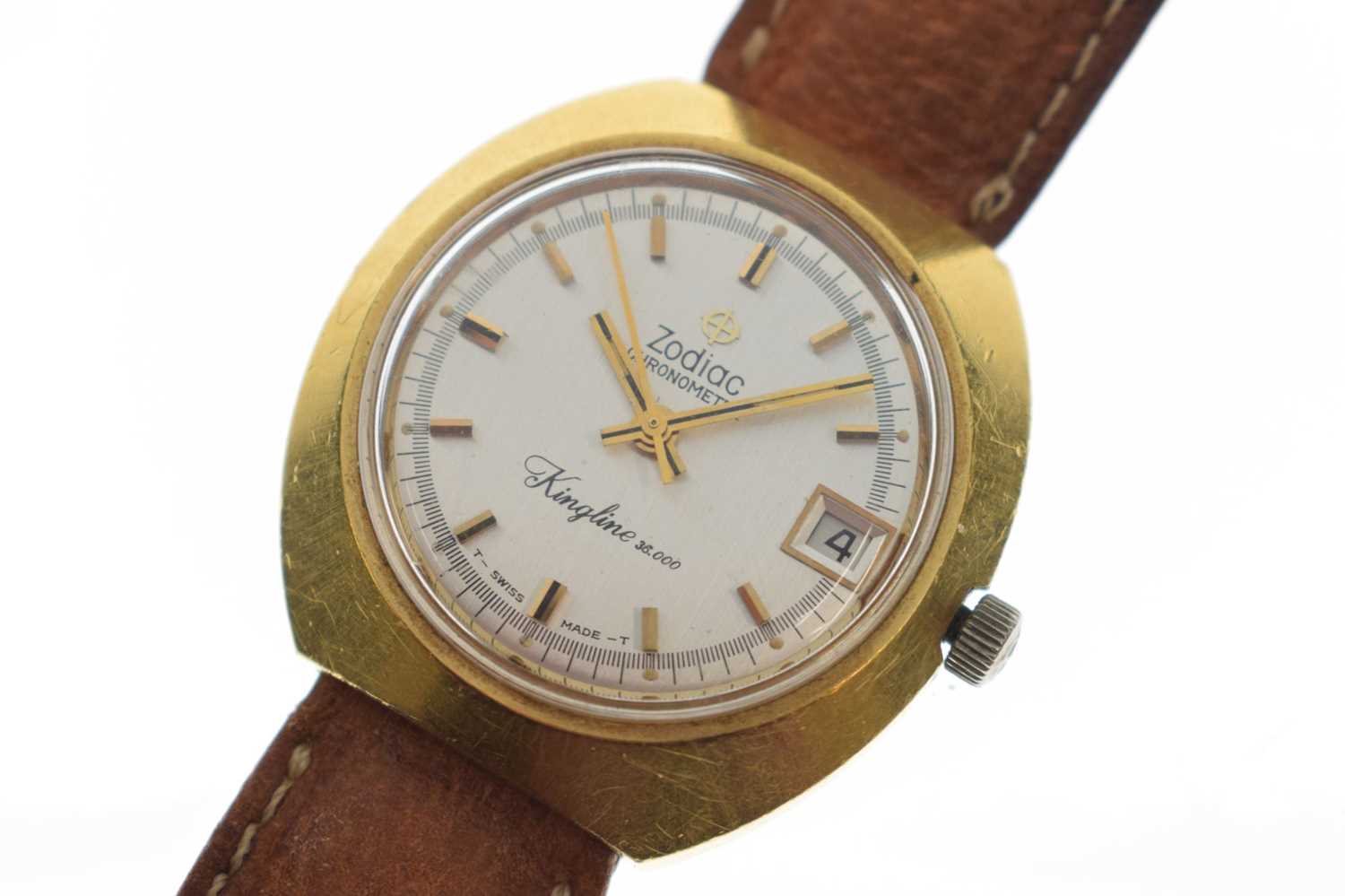 Zodiac - Gentleman's 'Kingline' Chronometer gold-plated cased wristwatch - Image 3 of 6
