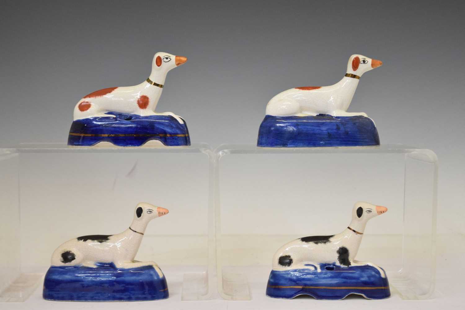 Group of assorted Staffordshire and Staffordshire-style dogs - Image 2 of 13