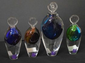 Stuart Akroyd - Four 'Eclipse' glass scent bottles