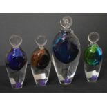 Stuart Akroyd - Four 'Eclipse' glass scent bottles