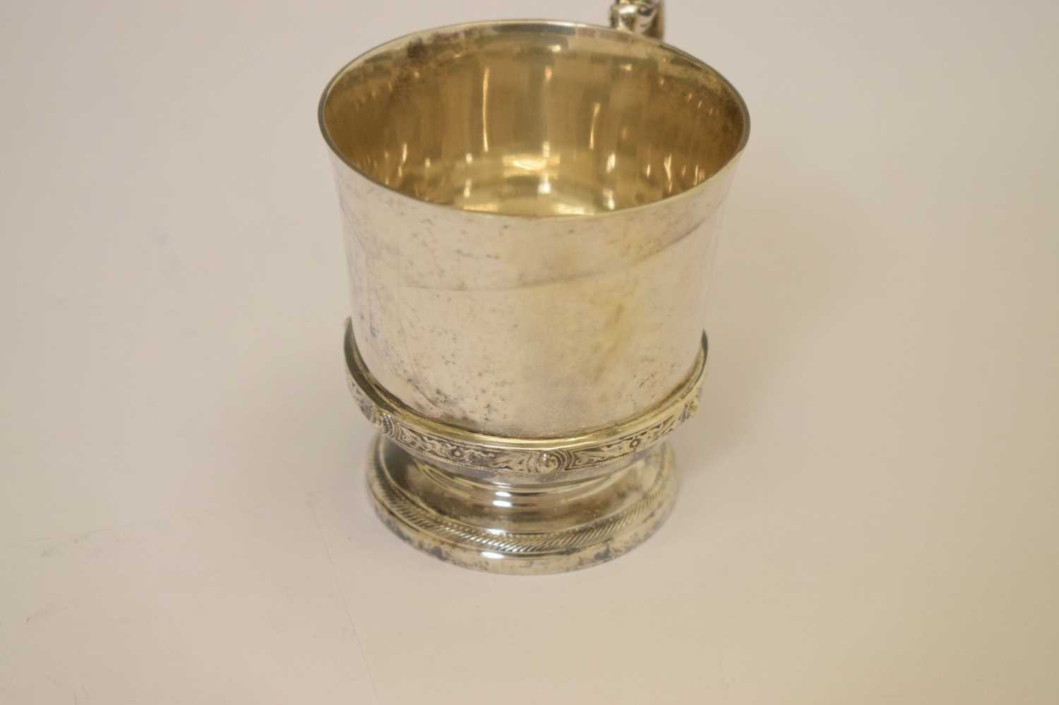 Elizabeth II silver christening mug with Celtic decoration - Image 5 of 7