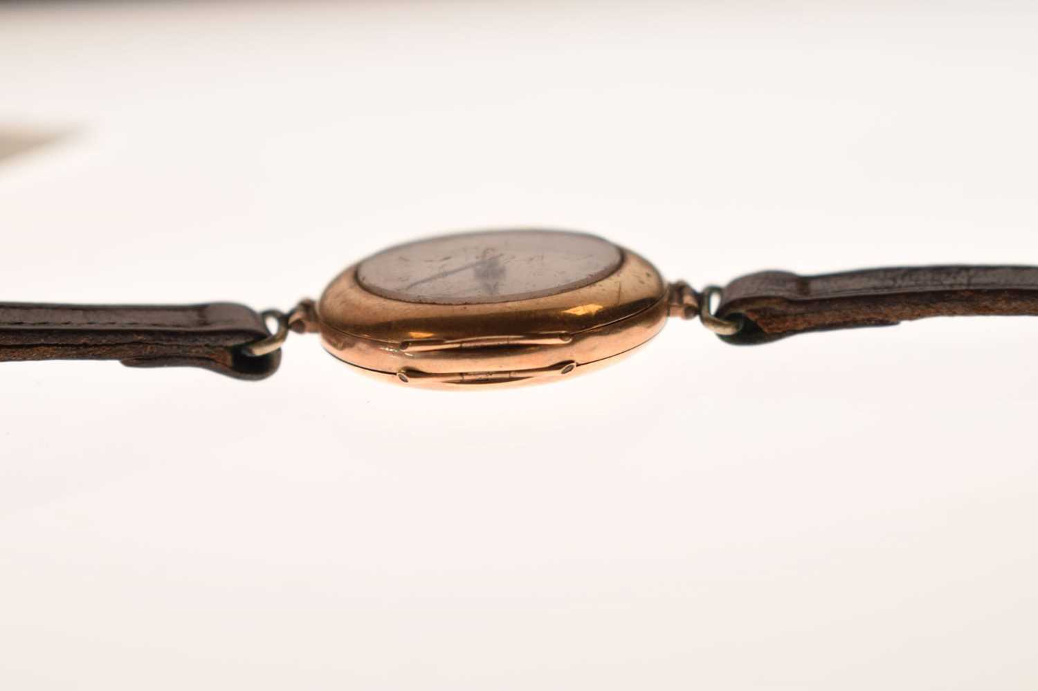 Early 20th century 9ct gold cased wristwatch - Image 6 of 9