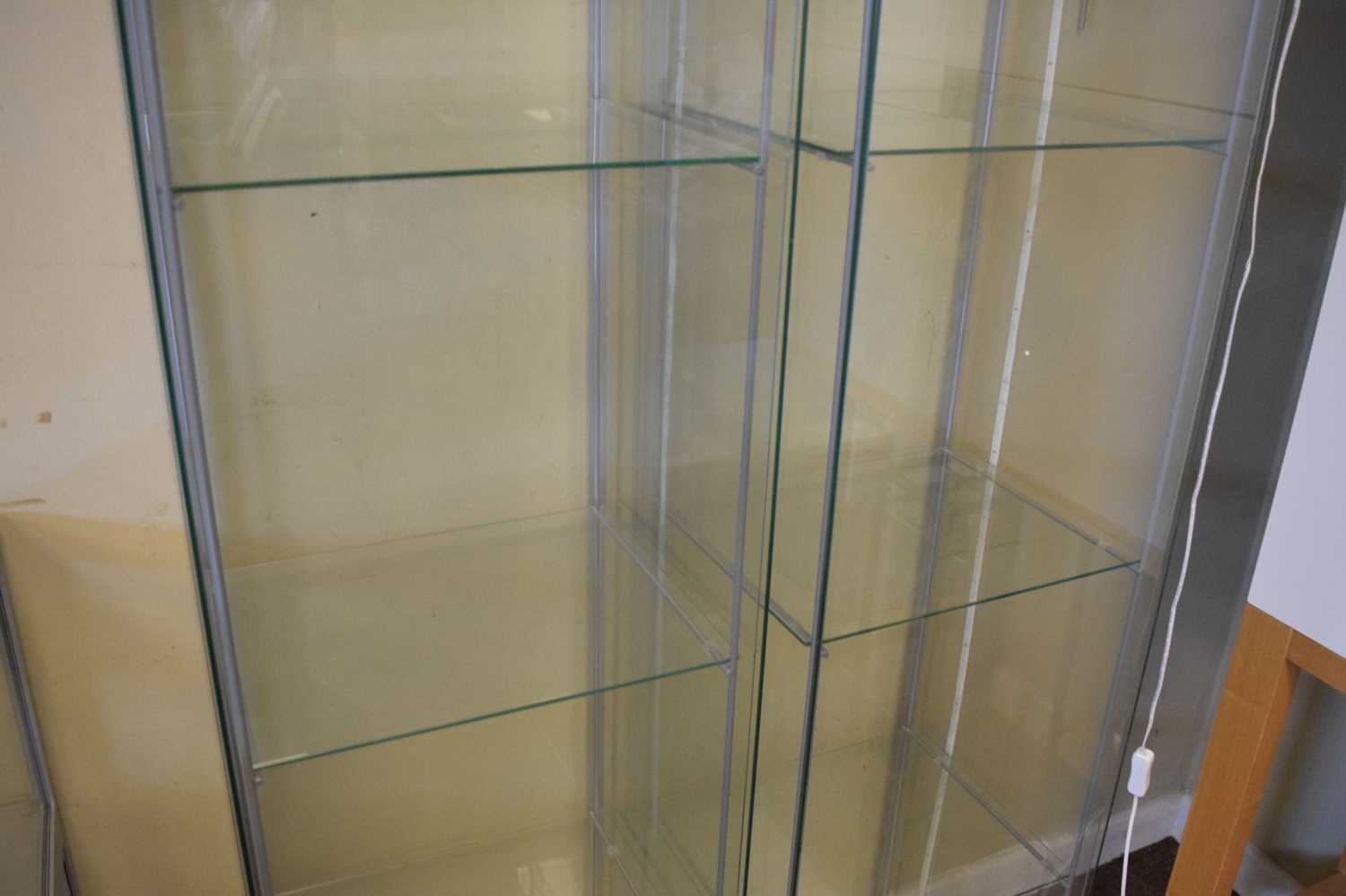 Two modern Ikea display glass display cabinets - Image 6 of 7