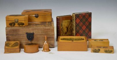 Group of Mauchline ware boxes