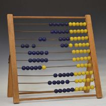 20th century large table top wooden abacus