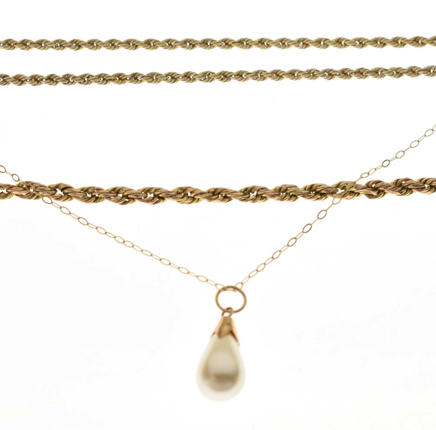 9ct gold rope link necklace