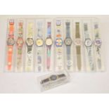 Swatch - Group of eleven quartz wristwatches