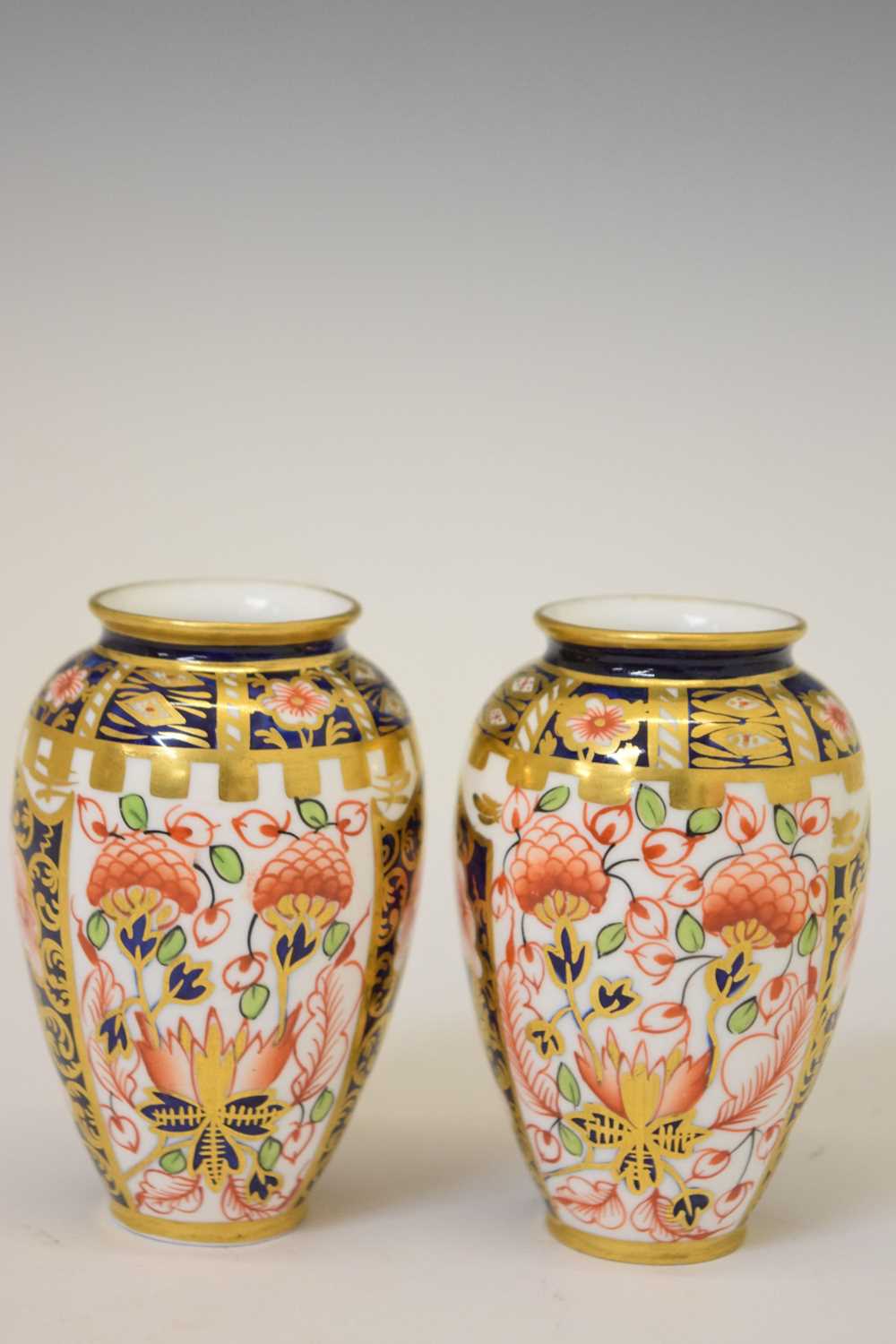 Pair of Royal Crown Derby Imari Witches pattern miniature vases - Image 14 of 16